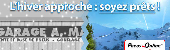 L'hiver approche, soyez prêts !